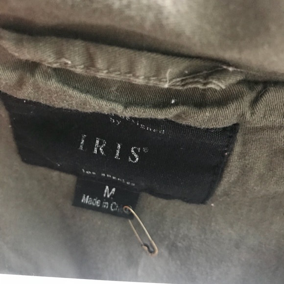 Iris Green Utility Jacket with Retractable Hoodie - Picture 3 of 4